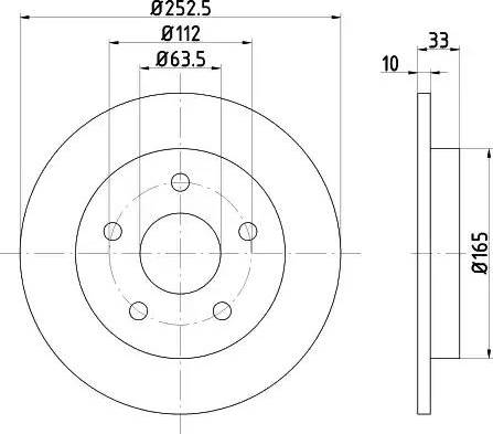 HELLA 8DD 355 100-971 - Гальмівний диск autocars.com.ua