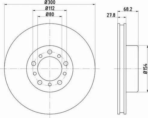 HELLA 8DD 355 100-981 - Гальмівний диск autocars.com.ua