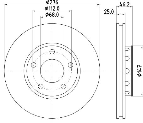 HELLA 8DD 355 101-361 - Тормозной диск avtokuzovplus.com.ua