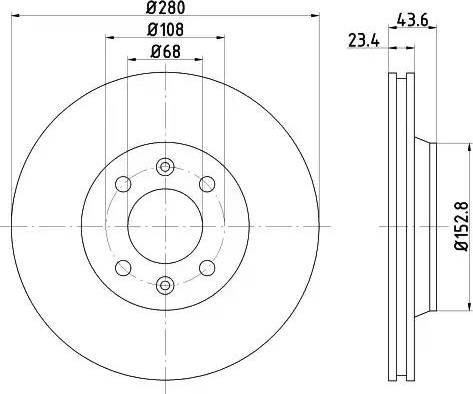 HELLA 8DD 355 102-081 - Тормозной диск avtokuzovplus.com.ua