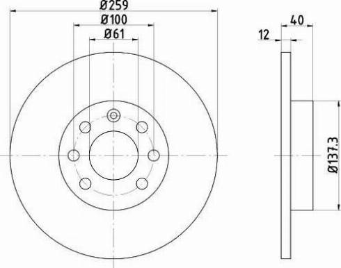 HELLA 8DD 355 102-201 - Гальмівний диск autocars.com.ua