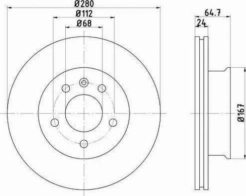 HELLA 8DD 355 102-631 - Тормозной диск avtokuzovplus.com.ua