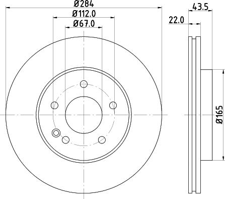 HELLA 8DD 355 102-971 - Тормозной диск autodnr.net