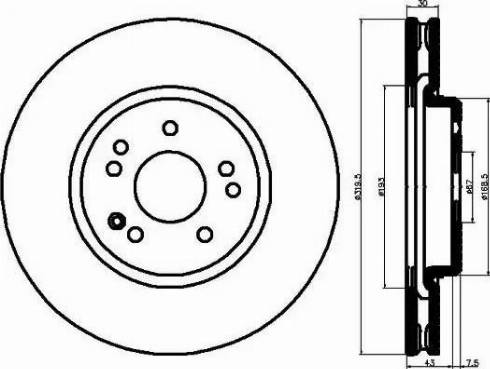 BENDIX 520958 - Гальмівний диск autocars.com.ua