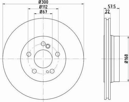 HELLA 8DD 355 103-421 - Тормозной диск avtokuzovplus.com.ua