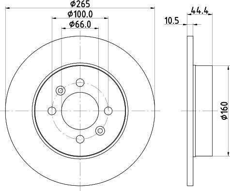 HELLA 8DD 355 103-511 - Тормозной диск avtokuzovplus.com.ua