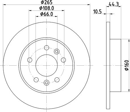 HELLA 8DD 355 103-531 - Тормозной диск avtokuzovplus.com.ua