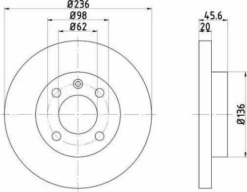 HELLA 8DD 355 103-571 - Тормозной диск avtokuzovplus.com.ua