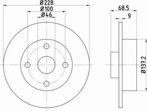 HELLA 8DD 355 103-621 - Гальмівний диск autocars.com.ua