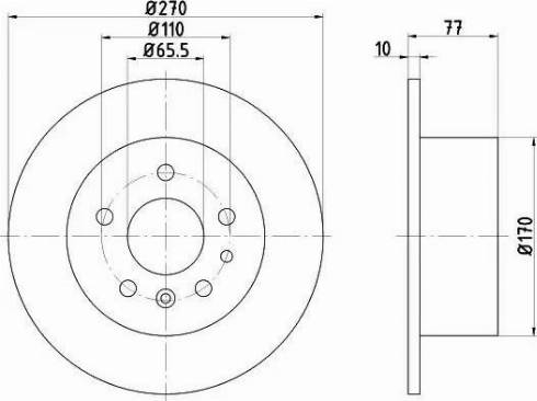 HELLA 8DD 355 103-641 - Тормозной диск avtokuzovplus.com.ua