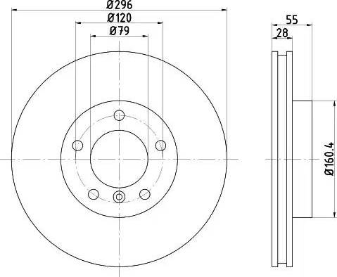 HELLA 8DD 355 103-781 - Тормозной диск avtokuzovplus.com.ua