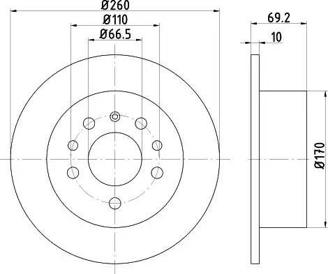 HELLA 8DD 355 103-901 - Тормозной диск avtokuzovplus.com.ua