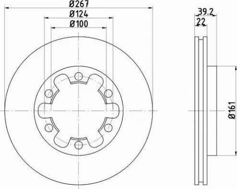 HELLA 8DD 355 104-011 - Тормозной диск avtokuzovplus.com.ua