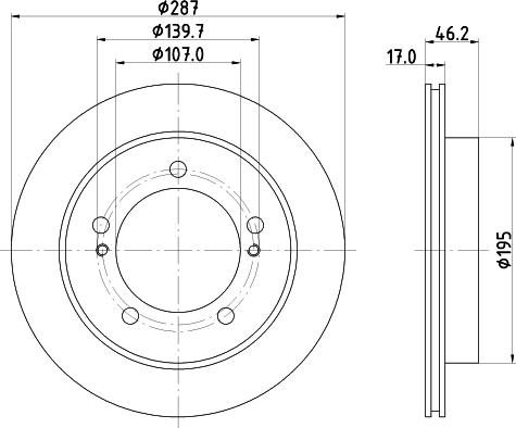 HELLA 8DD 355 104-771 - Тормозной диск avtokuzovplus.com.ua