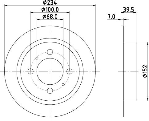 HELLA 8DD 355 105-151 - Гальмівний диск autocars.com.ua