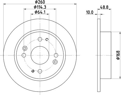 HELLA 8DD 355 105-311 - Гальмівний диск autocars.com.ua