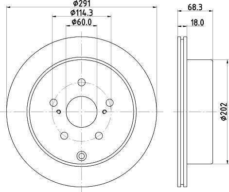 HELLA 8DD 355 105-421 - Гальмівний диск autocars.com.ua