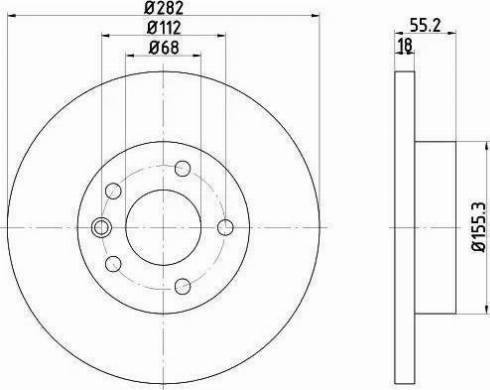 HELLA 8DD 355 105-571 - Тормозной диск avtokuzovplus.com.ua