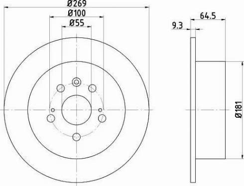 HELLA 8DD 355 105-901 - Тормозной диск avtokuzovplus.com.ua