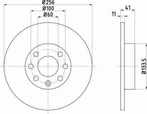 HELLA 8DD 355 106-031 - Гальмівний диск autocars.com.ua