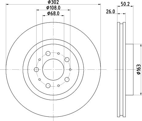 HELLA 8DD 355 106-131 - Гальмівний диск autocars.com.ua