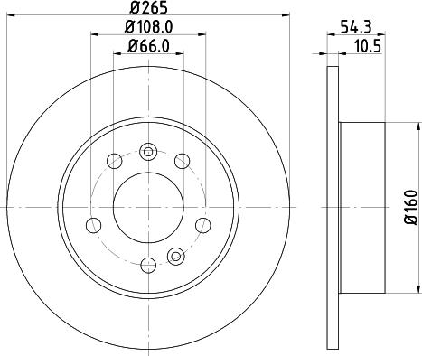 HELLA 8DD 355 106-441 - Гальмівний диск autocars.com.ua