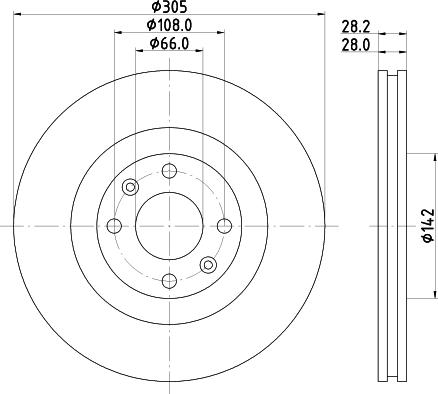 HELLA 8DD 355 106-531 - Тормозной диск avtokuzovplus.com.ua