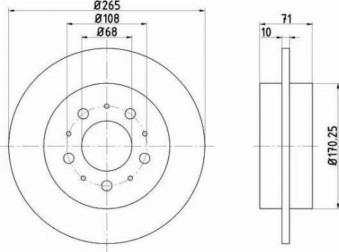 HELLA 8DD 355 106-621 - Гальмівний диск autocars.com.ua