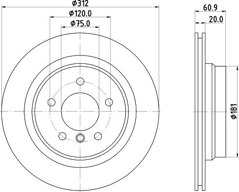 HELLA 8DD 355 106-771 - Тормозной диск avtokuzovplus.com.ua