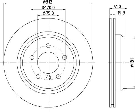 HELLA 8DD 355 106-792 - Тормозной диск avtokuzovplus.com.ua