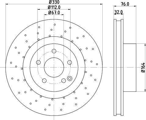 HELLA 8DD 355 106-851 - Тормозной диск avtokuzovplus.com.ua