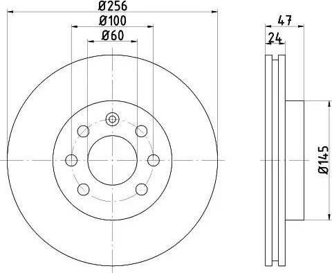 HELLA 8DD 355 107-151 - Тормозной диск avtokuzovplus.com.ua