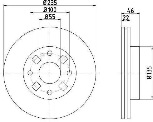 HELLA 8DD 355 107-191 - Тормозной диск avtokuzovplus.com.ua