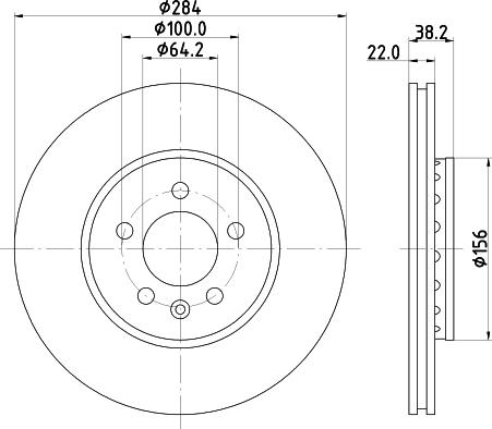 HELLA 8DD 355 107-251 - Тормозной диск avtokuzovplus.com.ua