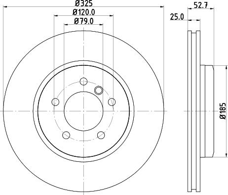 HELLA 8DD 355 124-221 - Гальмівний диск autocars.com.ua