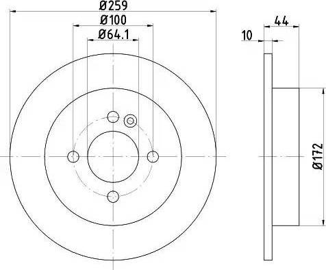 HELLA 8DD 355 107-811 - Гальмівний диск autocars.com.ua