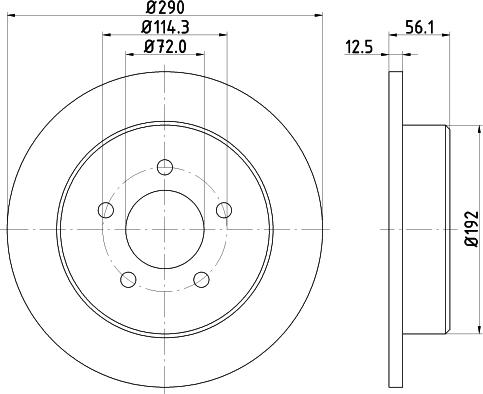 HELLA 8DD 355 107-901 - Тормозной диск avtokuzovplus.com.ua