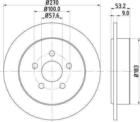 HELLA 8DD 355 107-921 - Тормозной диск autodnr.net