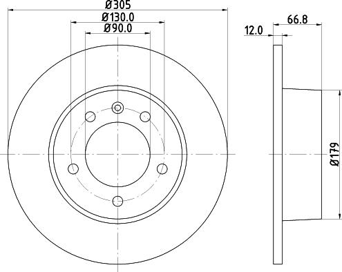 HELLA 8DD 355 108-291 - Гальмівний диск autocars.com.ua