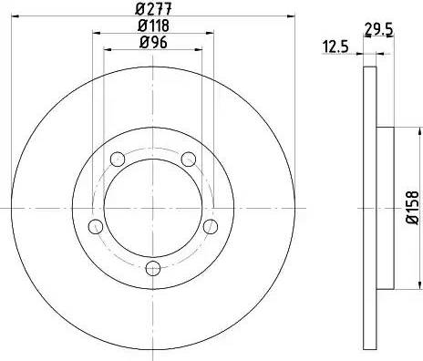 HELLA 8DD 355 108-671 - Тормозной диск avtokuzovplus.com.ua