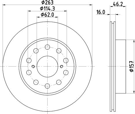 HELLA 8DD 355 108-711 - Тормозной диск avtokuzovplus.com.ua