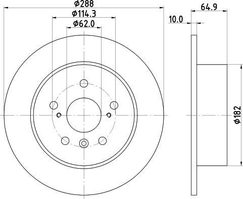 HELLA 8DD 355 109-051 - Тормозной диск avtokuzovplus.com.ua