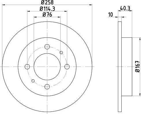 HELLA 8DD 355 109-061 - Тормозной диск avtokuzovplus.com.ua