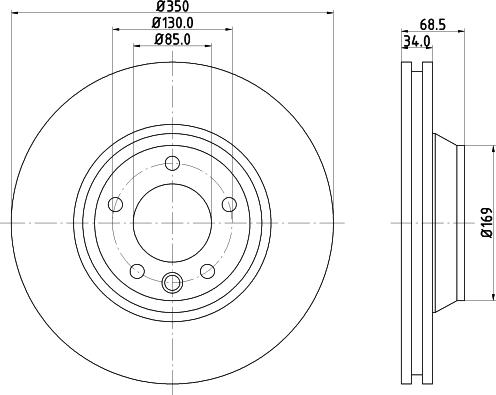 HELLA 8DD 355 109-761 - Тормозной диск avtokuzovplus.com.ua