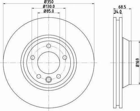 HELLA 8DD 355 121-091 - Гальмівний диск autocars.com.ua