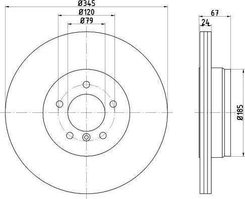 HELLA 8DD 355 122-051 - Тормозной диск avtokuzovplus.com.ua