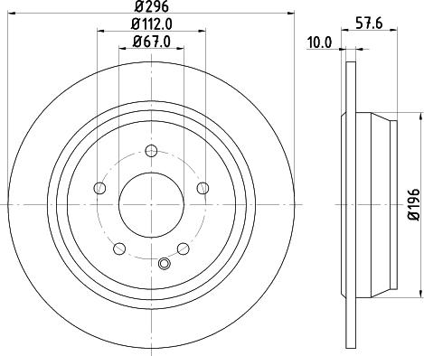 HELLA 8DD 355 124-141 - Тормозной диск avtokuzovplus.com.ua