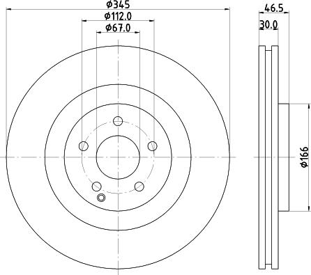 HELLA 8DD 355 110-112 - Тормозной диск avtokuzovplus.com.ua