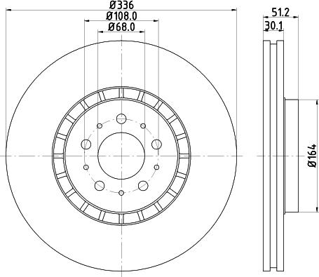 HELLA 8DD 355 110-592 - Тормозной диск autodnr.net