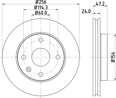 HELLA 8DD 355 111-351 - Тормозной диск avtokuzovplus.com.ua